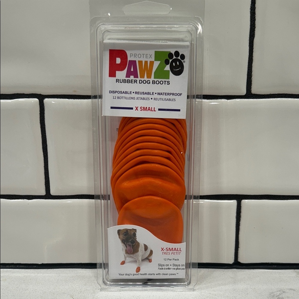 Protex Pawz Rubber Dog Boots X-Small - Orange